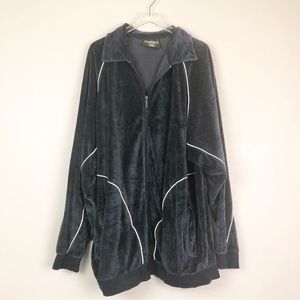 Vintage Trust Velour Track Zip Up Blue Jacket 90’s
